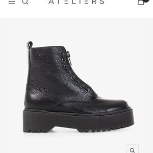 Ateliers Women's Black Lace-Up Boots